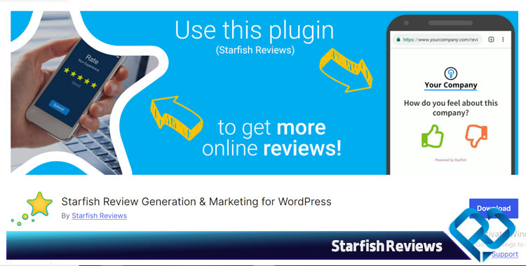 افزونه امتیازدهی وردپرس Starfish Reviews