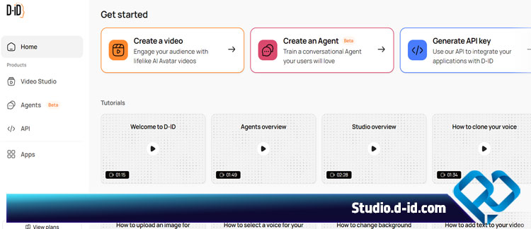سایت studio.d-id.com تبدیل عکس به فیلم با هوش مصنوعی رایگان